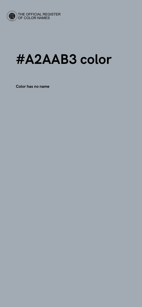 #A2AAB3 color image