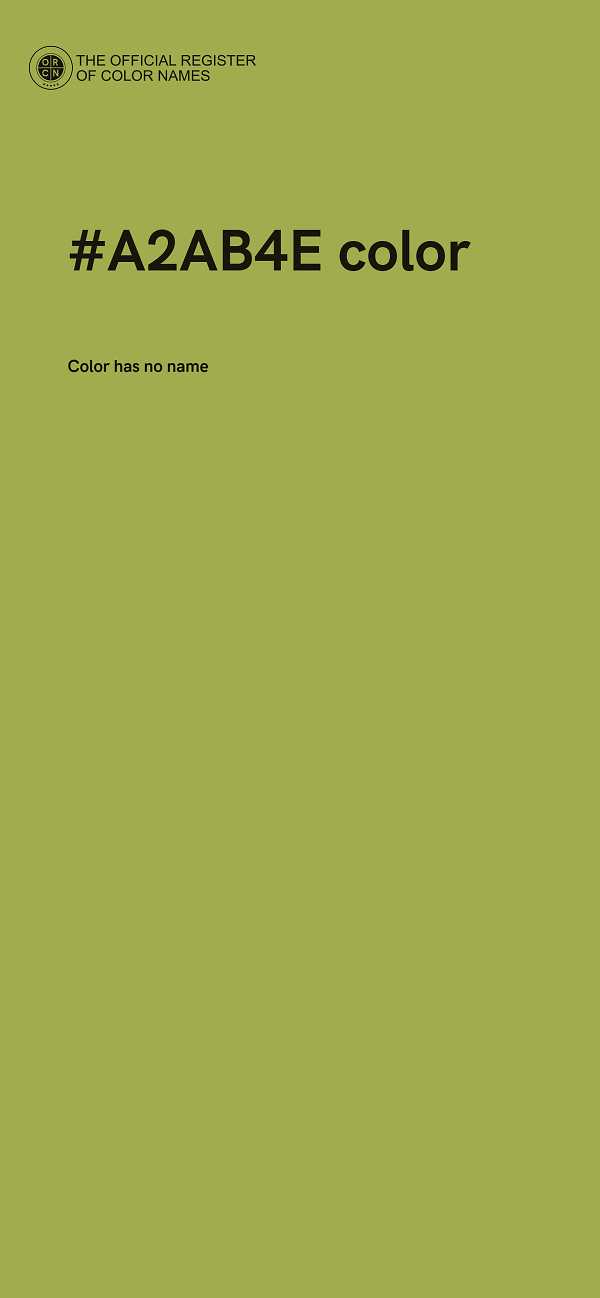 #A2AB4E color image