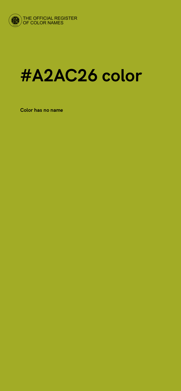 #A2AC26 color image