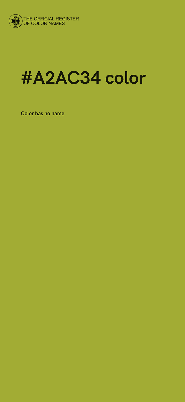 #A2AC34 color image