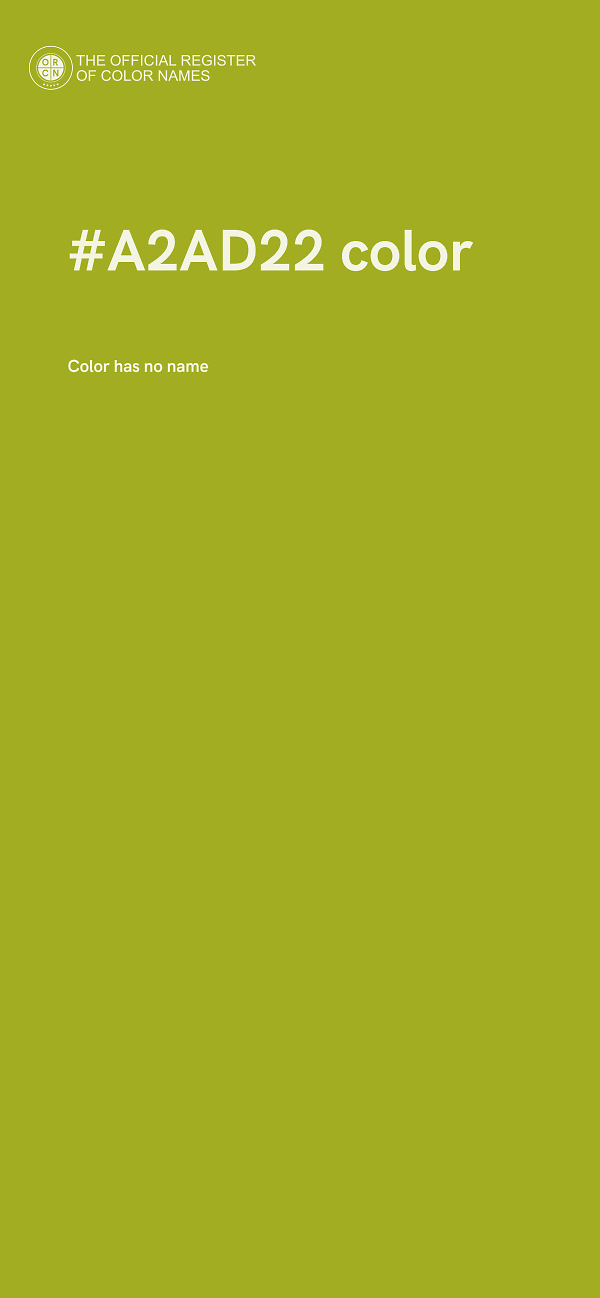 #A2AD22 color image