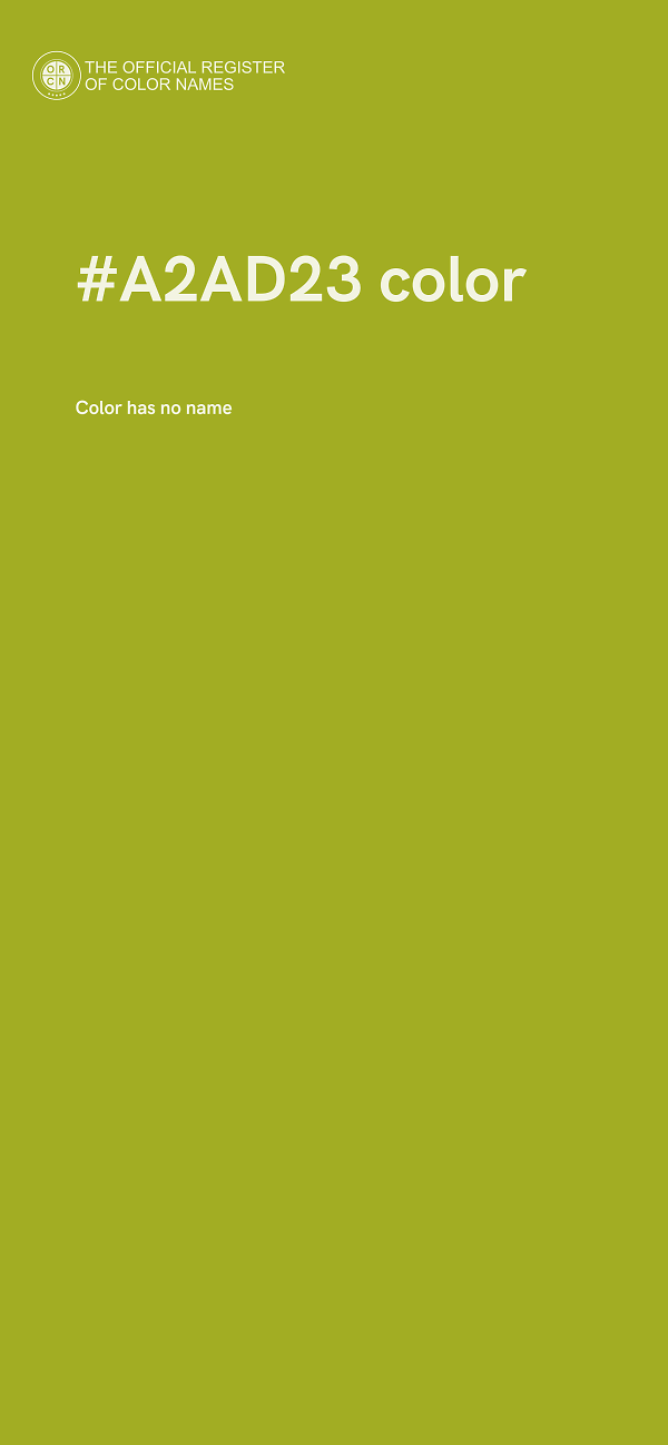 #A2AD23 color image