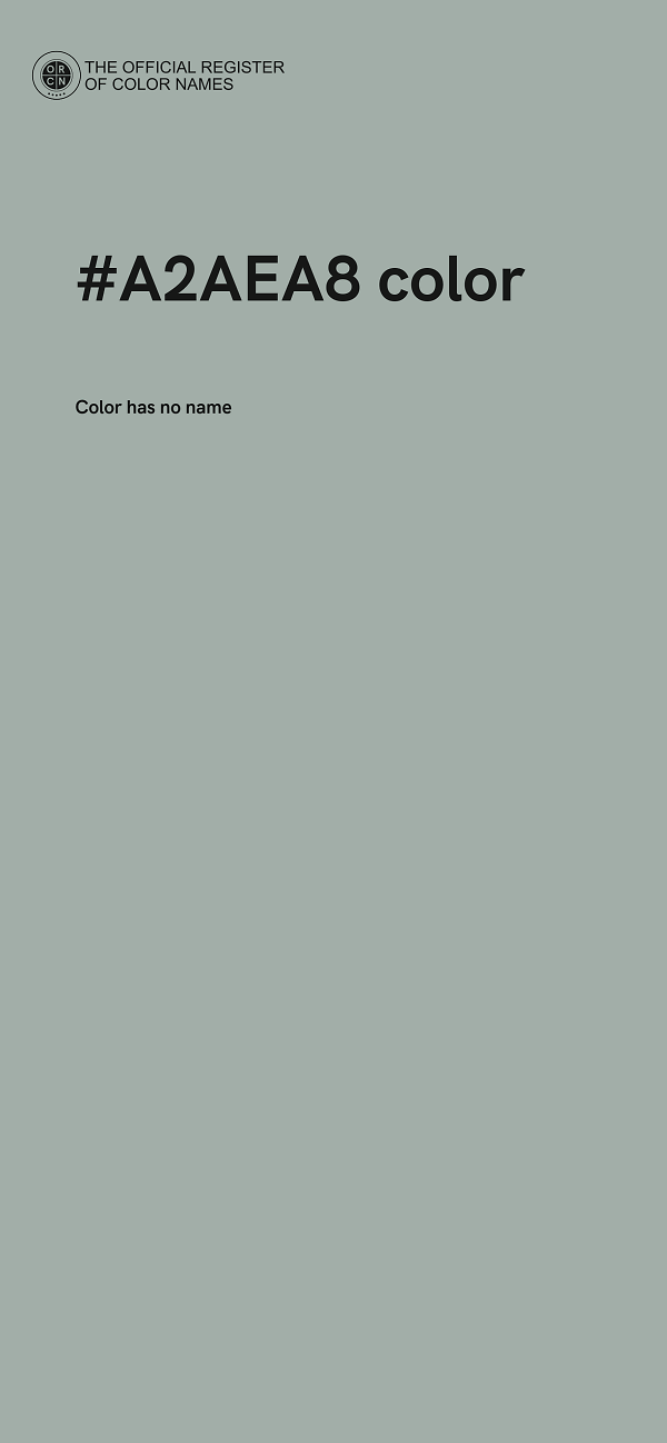 #A2AEA8 color image