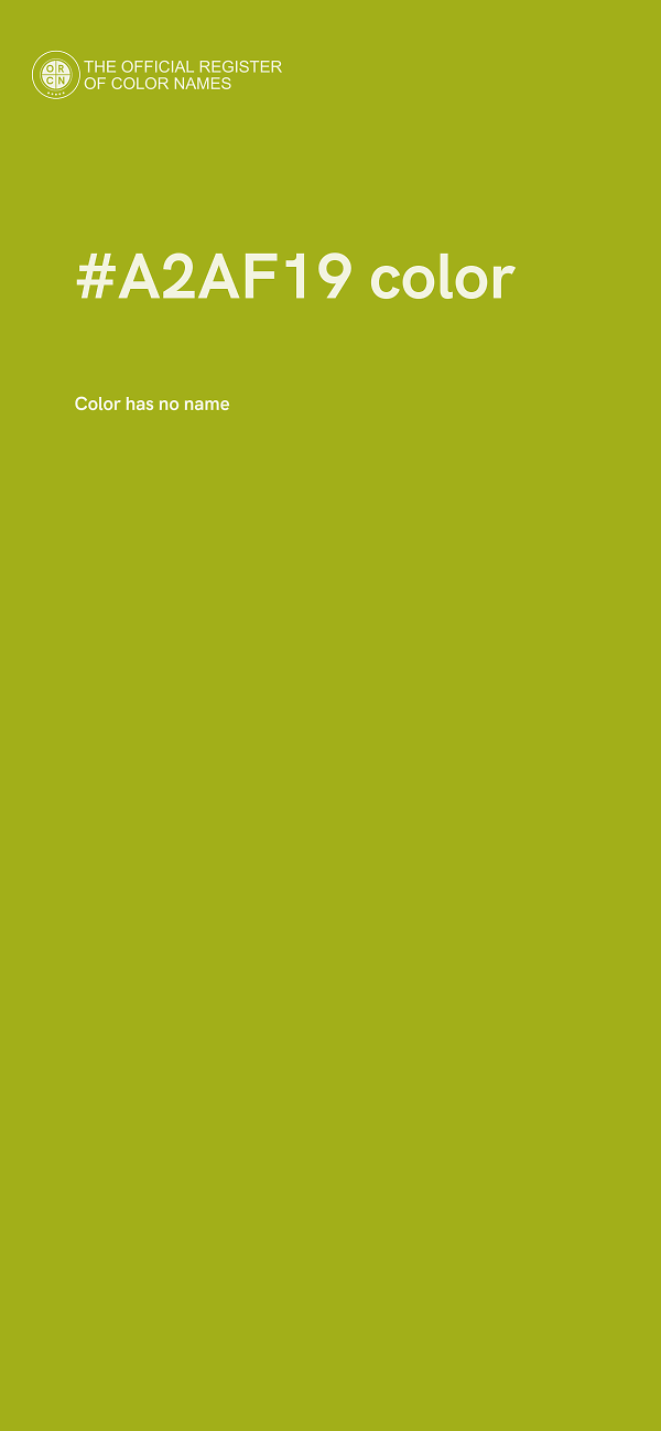 #A2AF19 color image