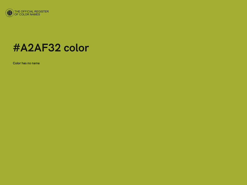 #A2AF32 color image