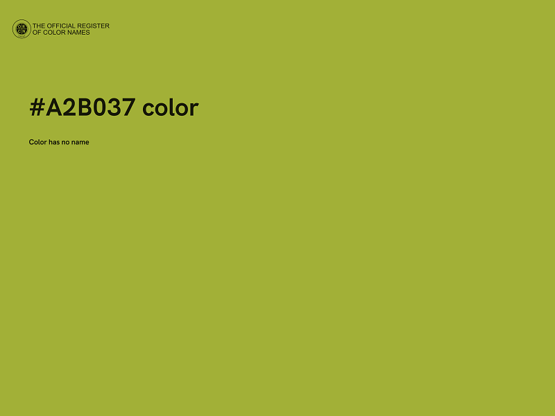 #A2B037 color image