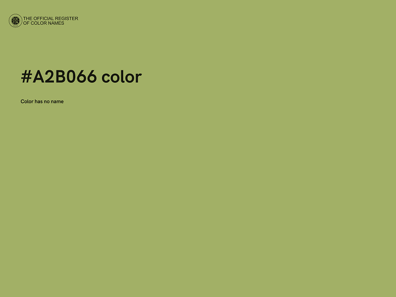 #A2B066 color image