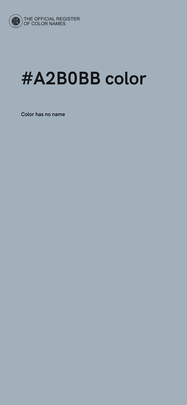 #A2B0BB color image