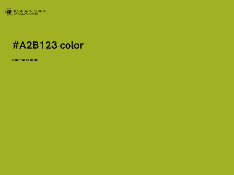 #A2B123 color image