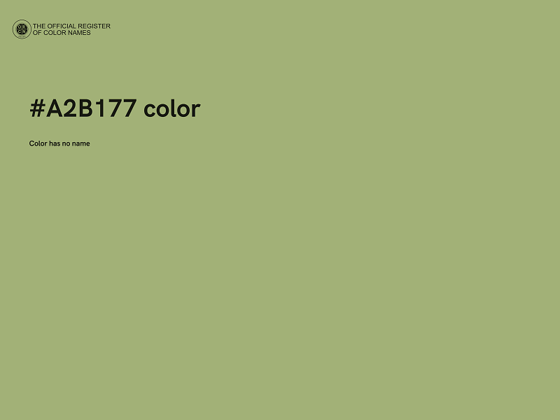 #A2B177 color image