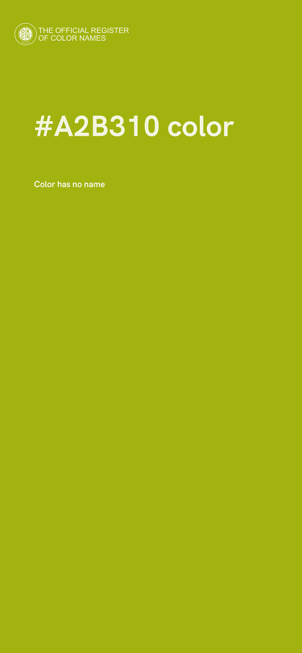 #A2B310 color image