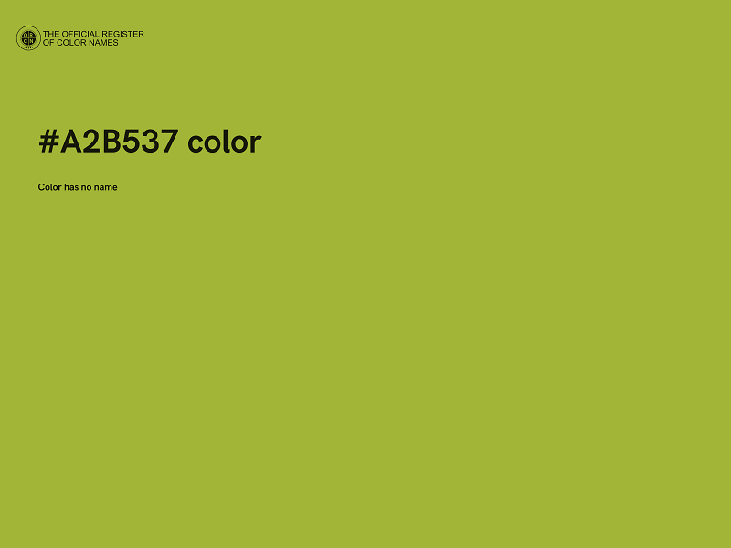 #A2B537 color image