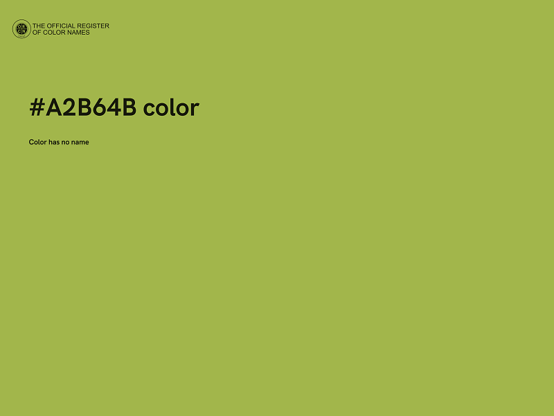 #A2B64B color image