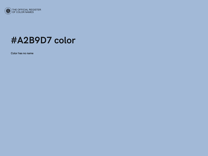 #A2B9D7 color image