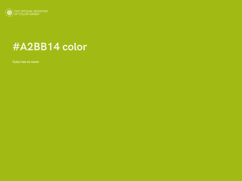 #A2BB14 color image