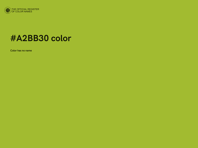 #A2BB30 color image