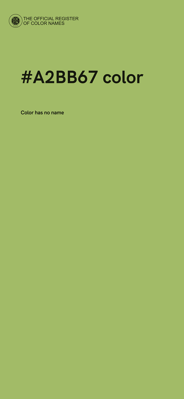 #A2BB67 color image