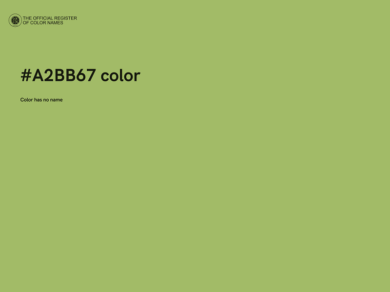 #A2BB67 color image