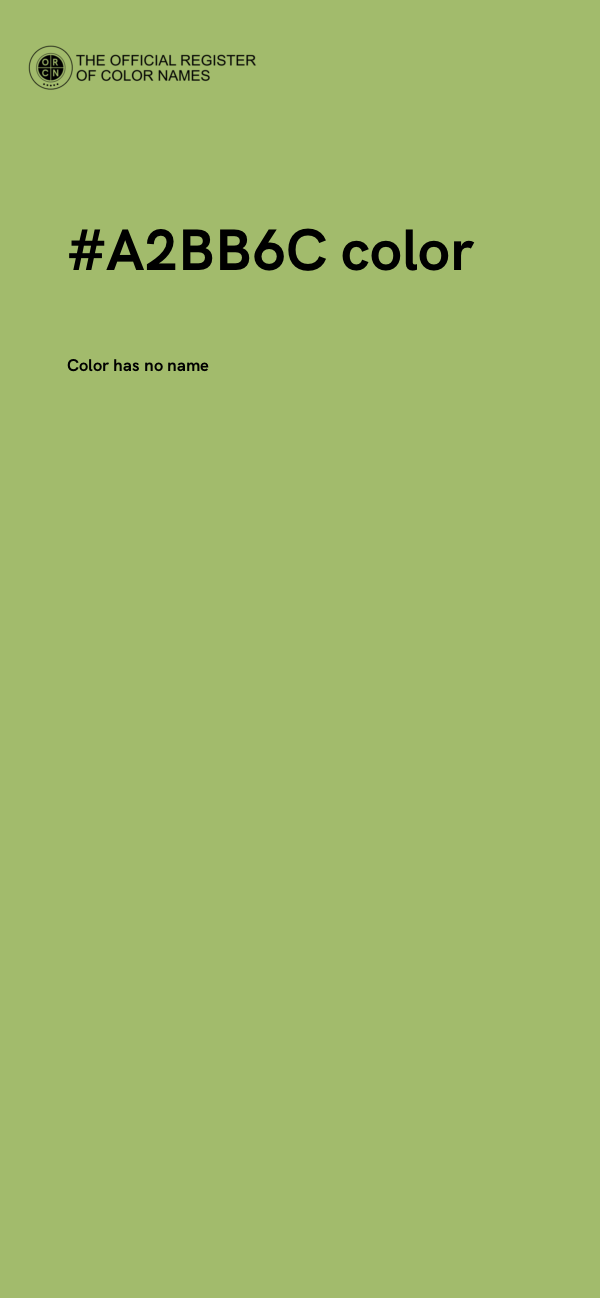 #A2BB6C color image