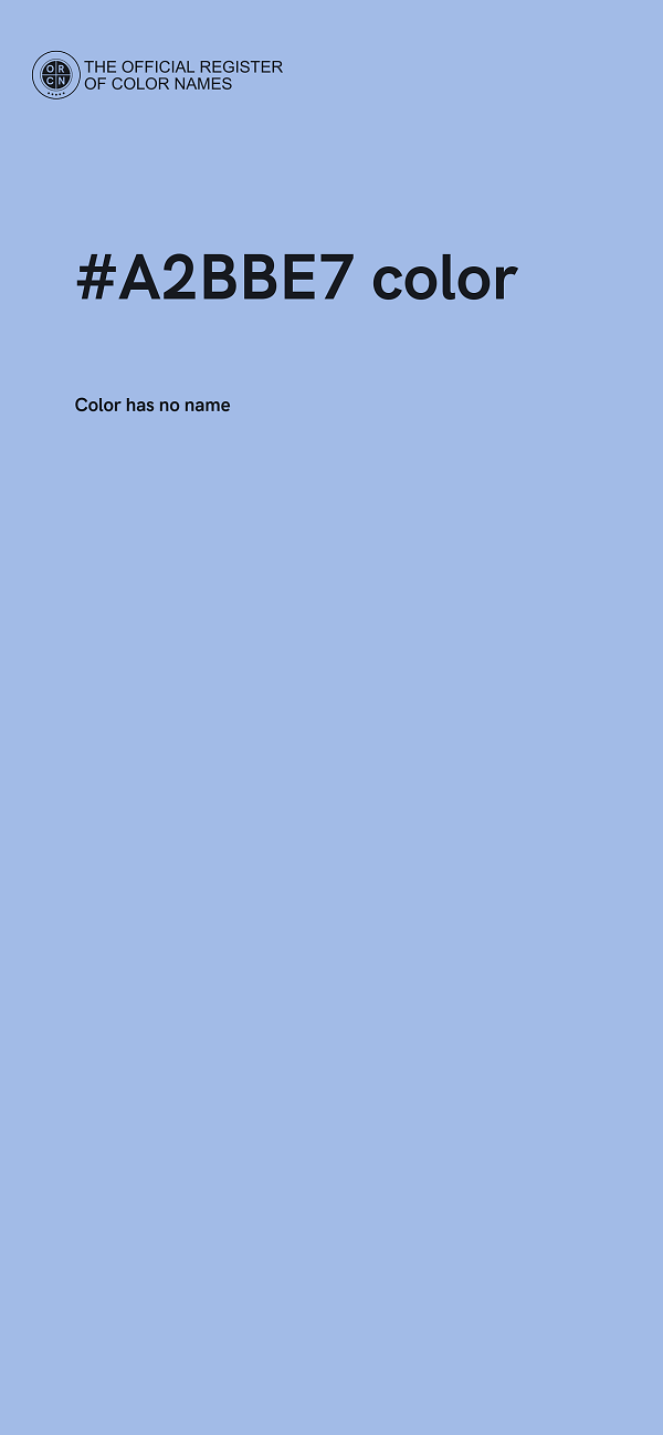 #A2BBE7 color image