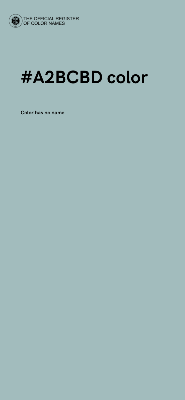 #A2BCBD color image