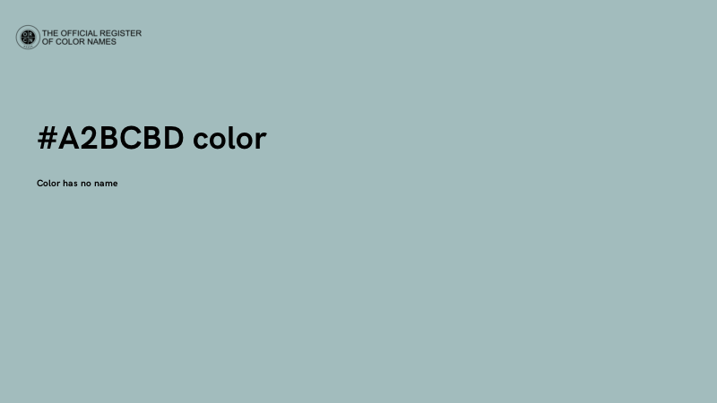 #A2BCBD color image