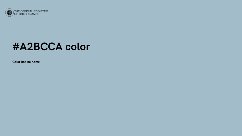 #A2BCCA color image