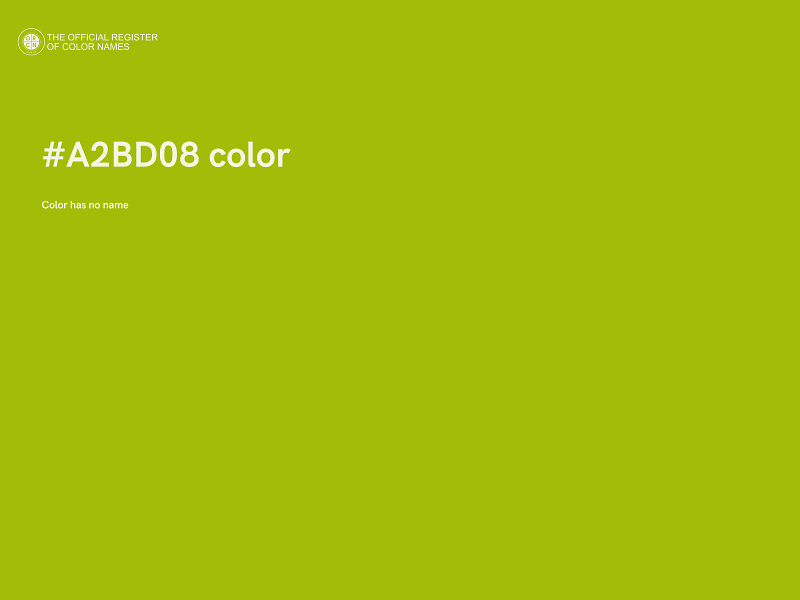 #A2BD08 color image