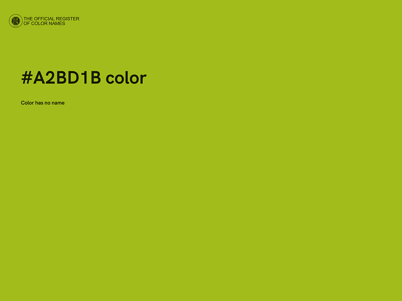 #A2BD1B color image