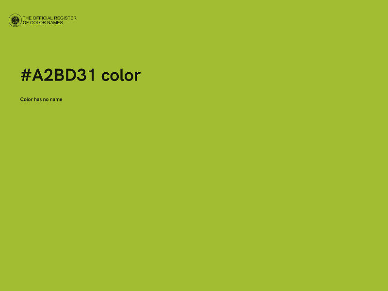 #A2BD31 color image