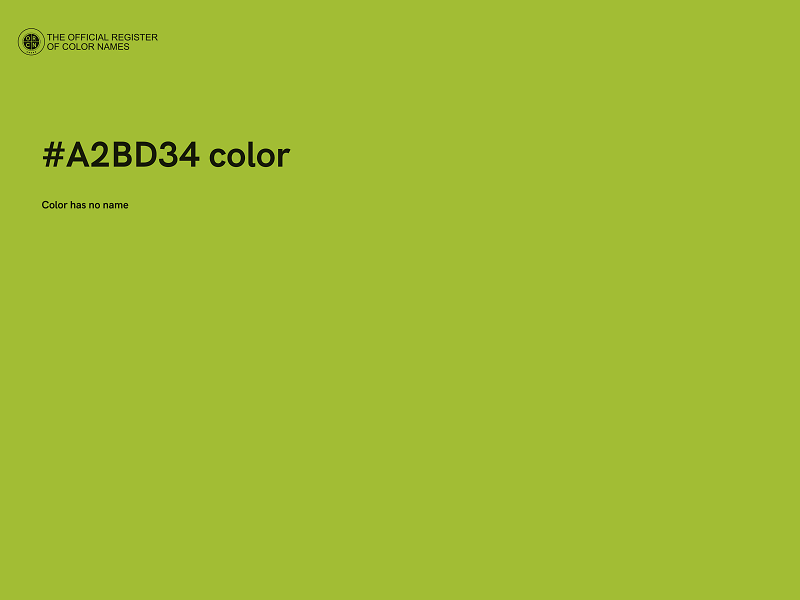 #A2BD34 color image