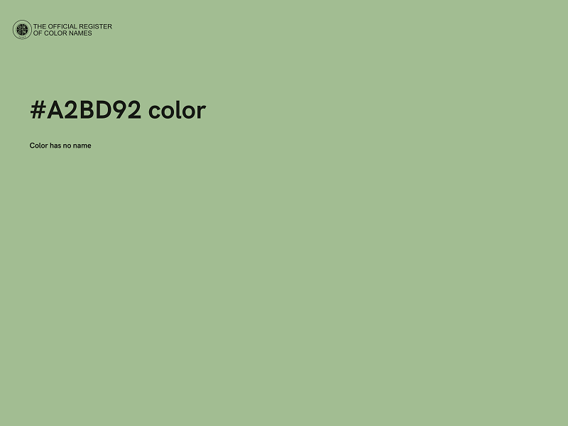 #A2BD92 color image