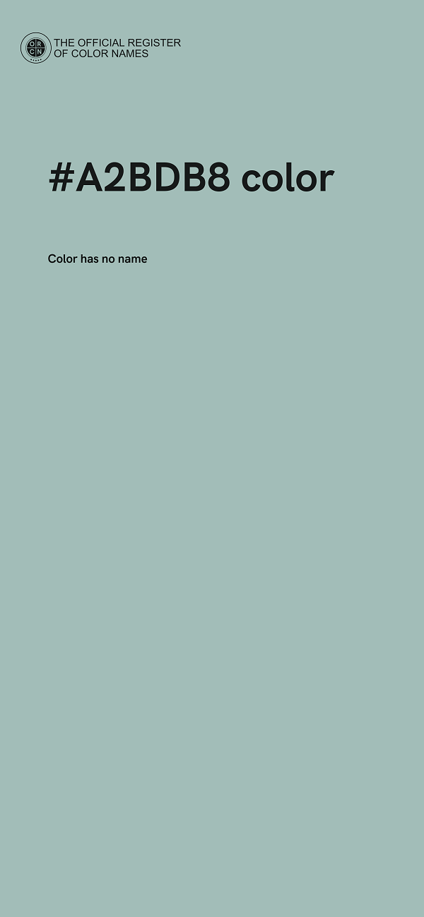 #A2BDB8 color image