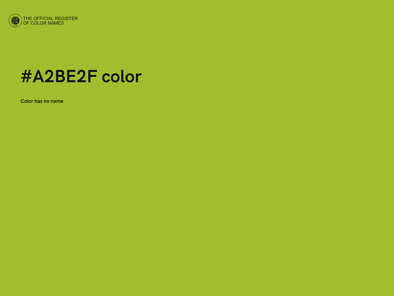 #A2BE2F color image
