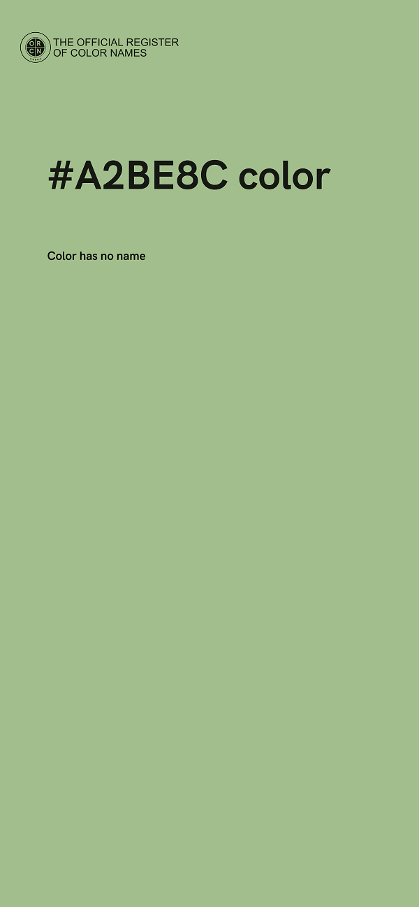 #A2BE8C color image