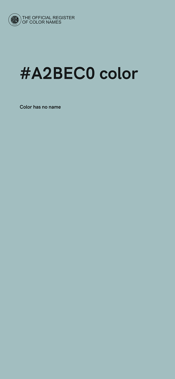 #A2BEC0 color image