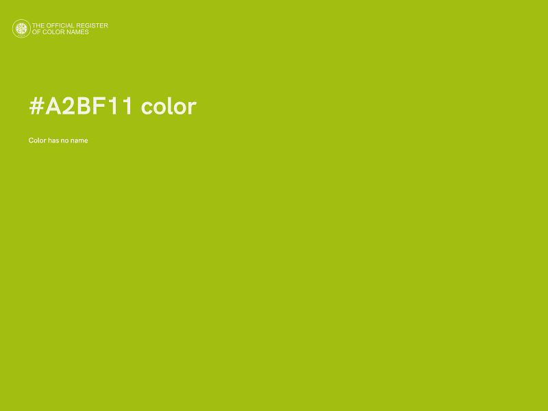 #A2BF11 color image