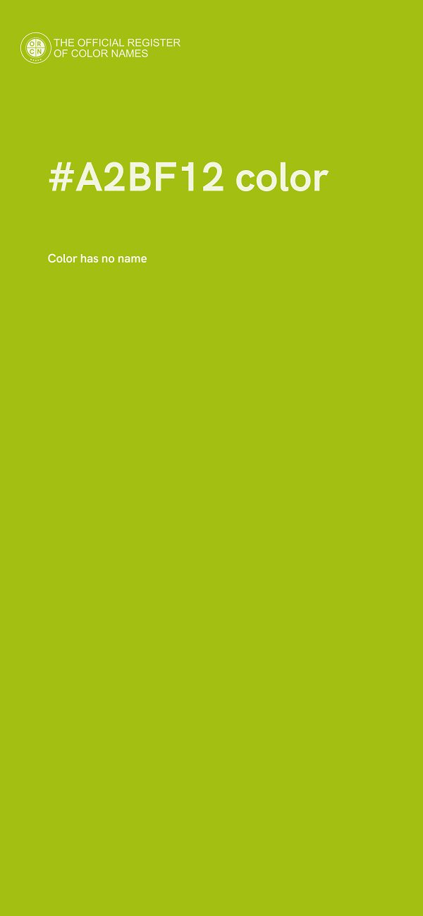 #A2BF12 color image