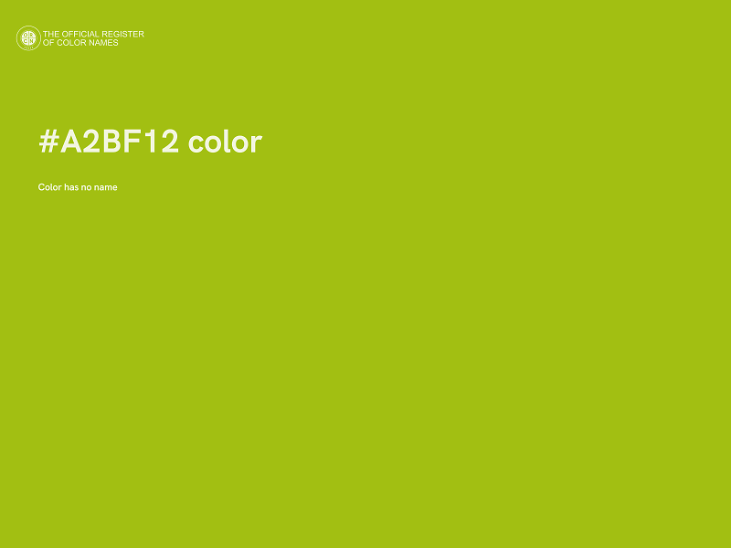 #A2BF12 color image