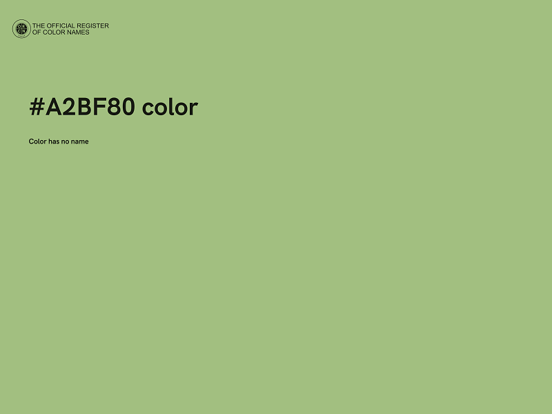 #A2BF80 color image