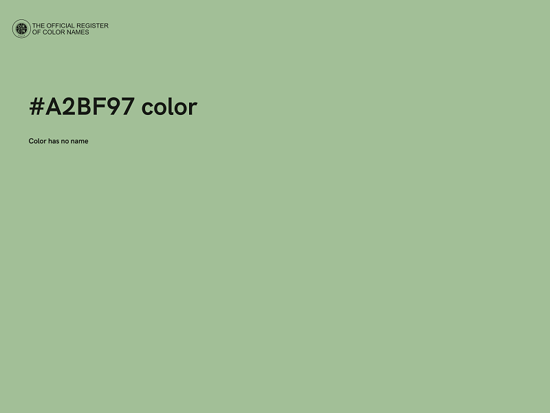 #A2BF97 color image