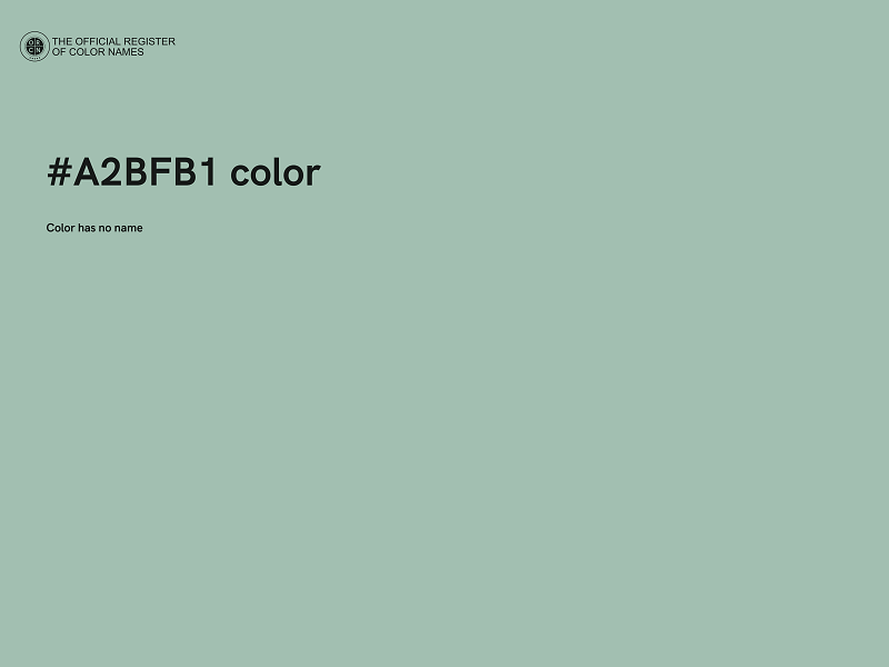 #A2BFB1 color image