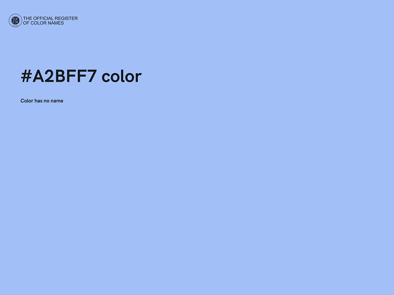 #A2BFF7 color image