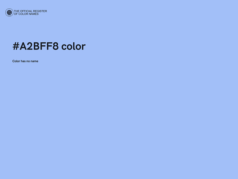 #A2BFF8 color image