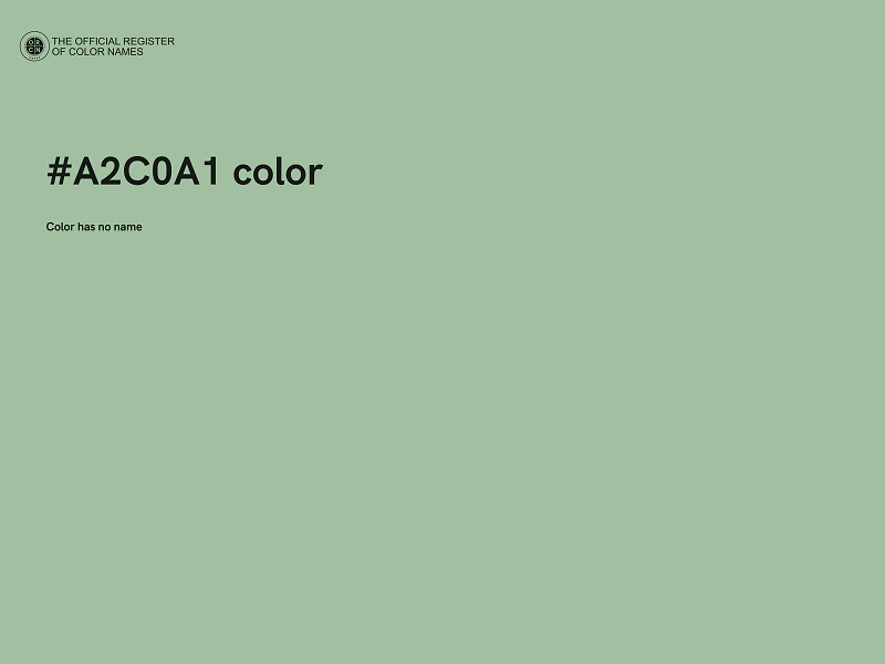 #A2C0A1 color image