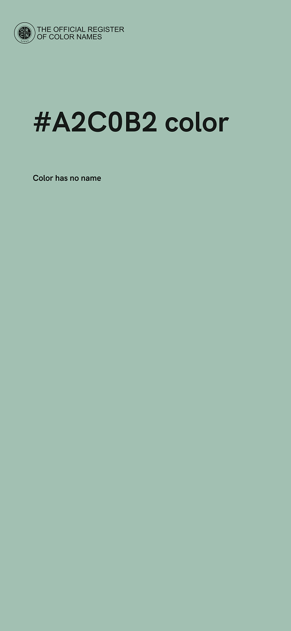#A2C0B2 color image