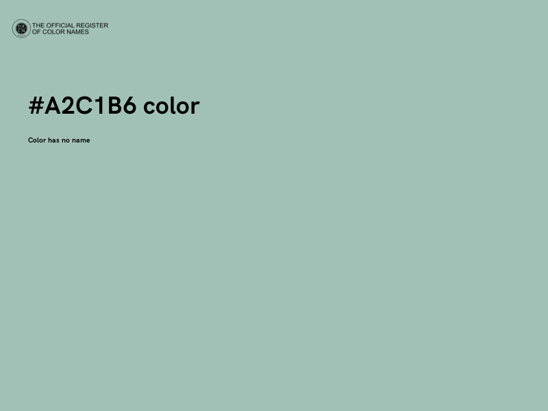 #A2C1B6 color image