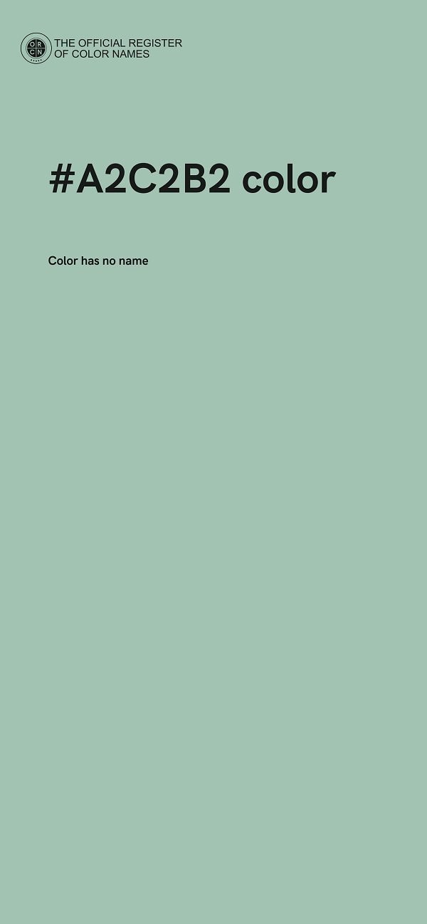 #A2C2B2 color image