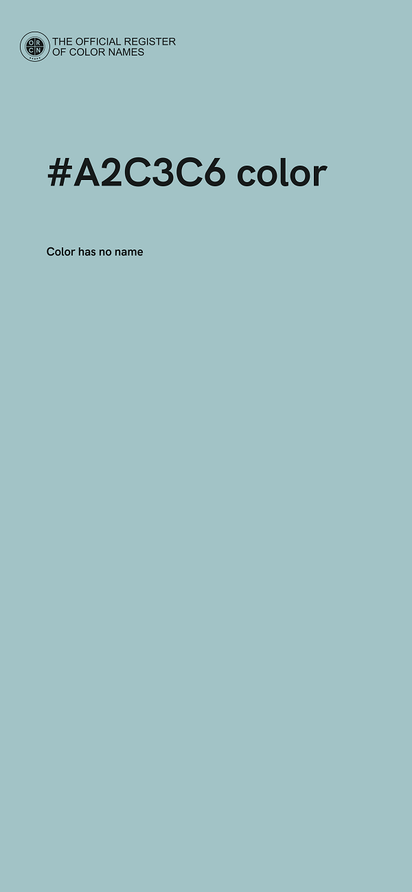 #A2C3C6 color image