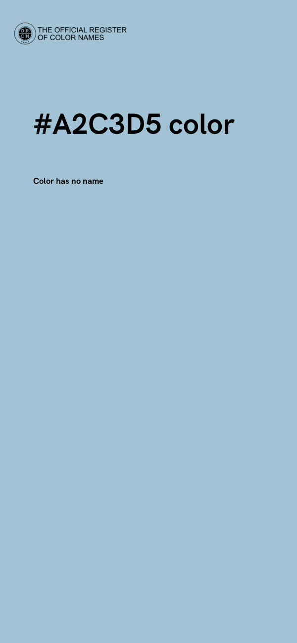 #A2C3D5 color image